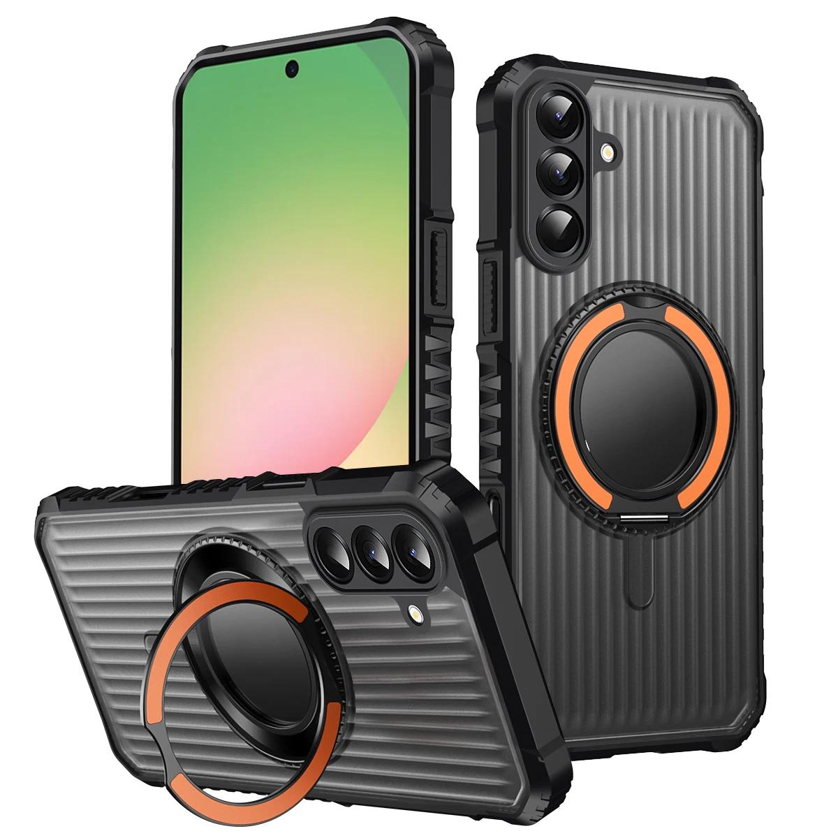 

360° Rotate Ring Stand Military Grade Magnetic Case for Samsung Galaxy A16 A06 A55 A35 A25 A15 A05 A05S A54 A34 A14 Armor Cover Galaxy A54