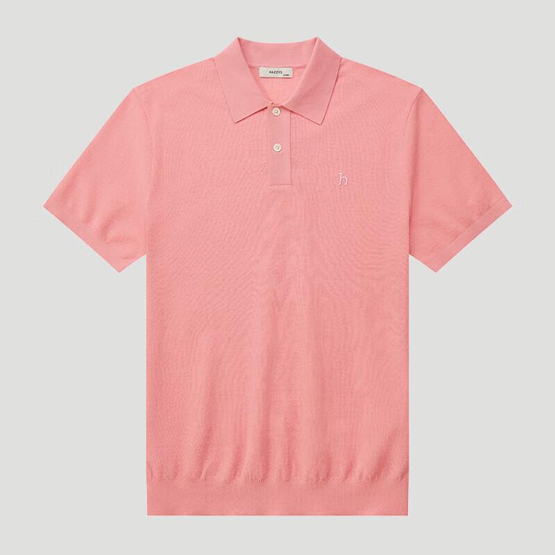 HAZZYS Men's Solid Short Sleeve Knit Polo Shirt