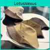 Cotton Pu Wide Brim Bucket Hat For Women Sun Protection Summer Fashion Accessory