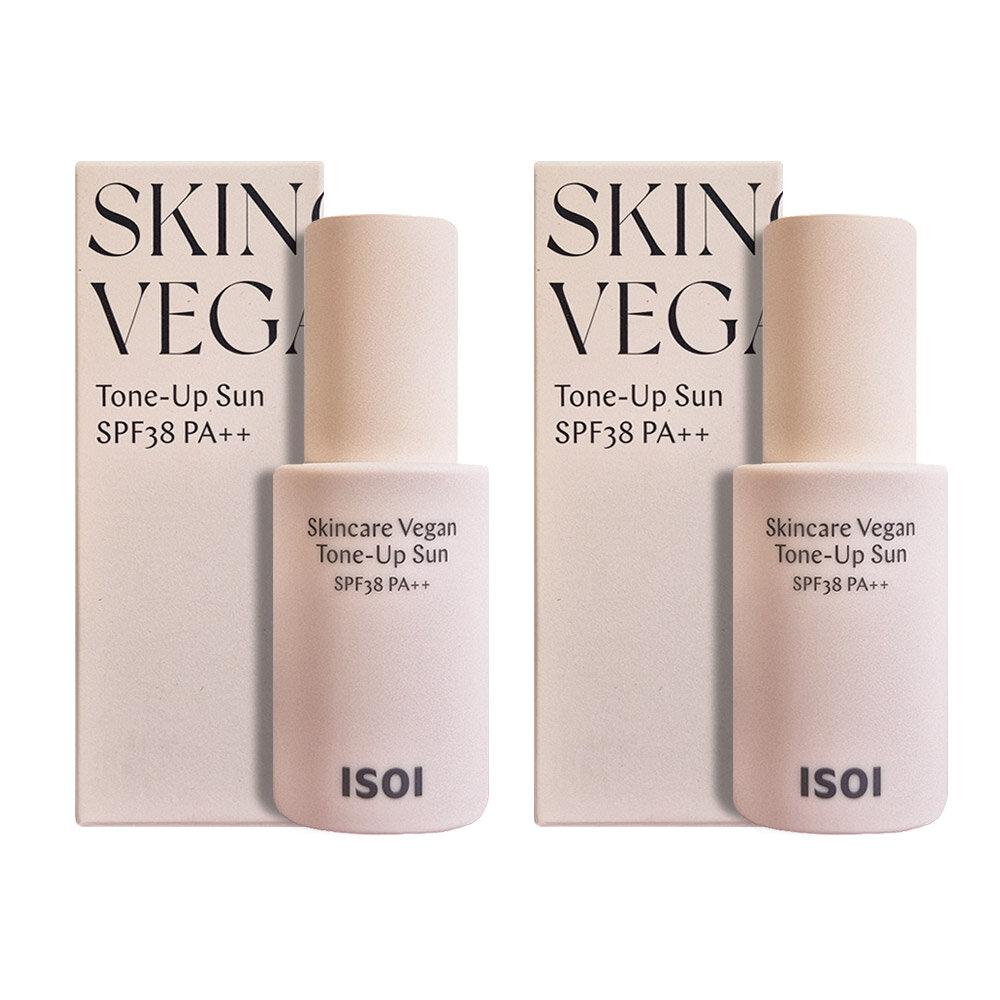 isoi skincare vegan tone-up sun cream 40mlx2 (SPF38 PA++)