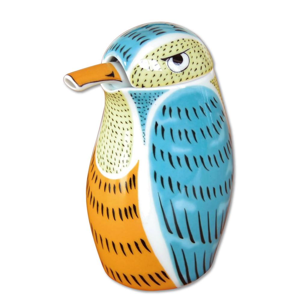 Stylish and cute compact soy sauce Arita kingfisher made in dispenser, ware, porcelain, design, large, 180ml, Japan.