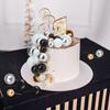 Balls Cake Topper Balloons DIY Cake Insert Topper Foam Cake Balls Baking Decoration for New Year Anniversary Birthday Party