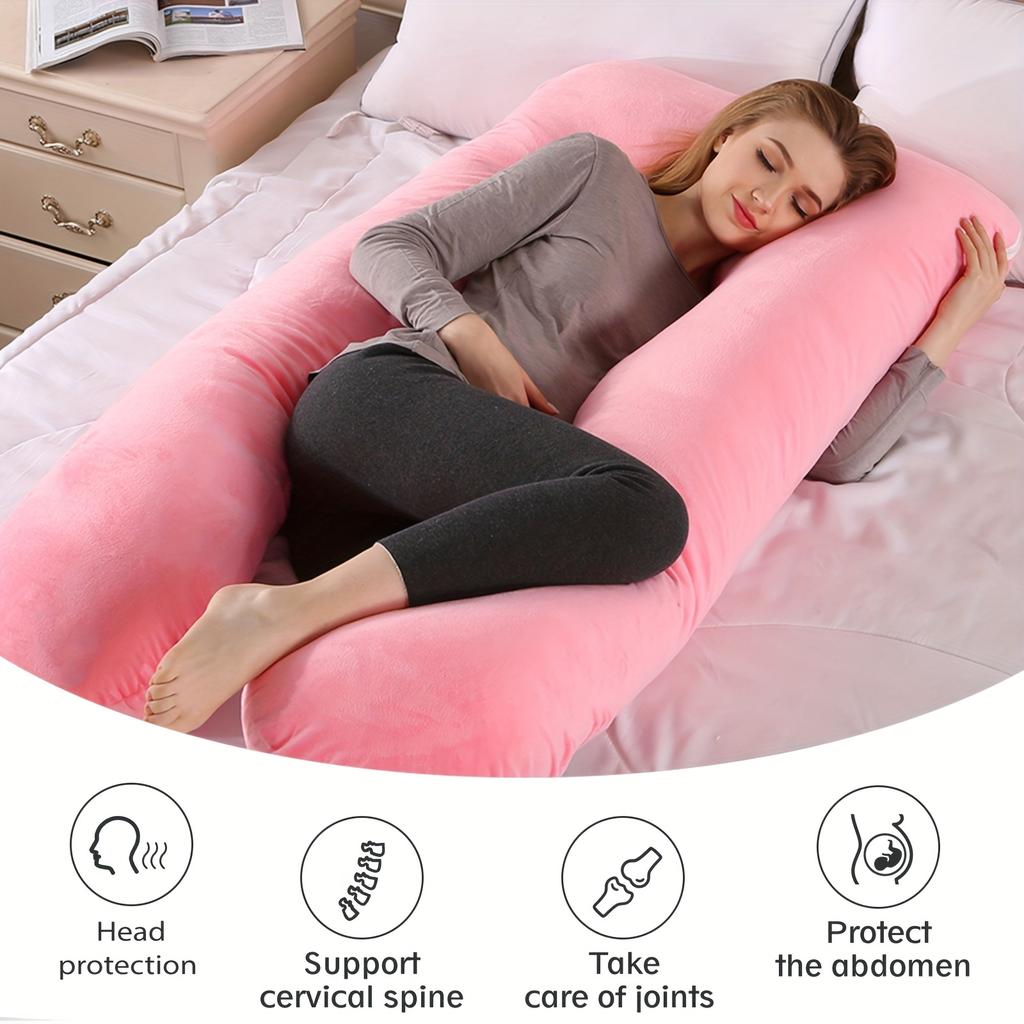 2025 New U-Shaped Extra Large Pregnancy & Adult Luxury Full-Body Maternity Sleep Pillow,Ideal for Side Sleepers