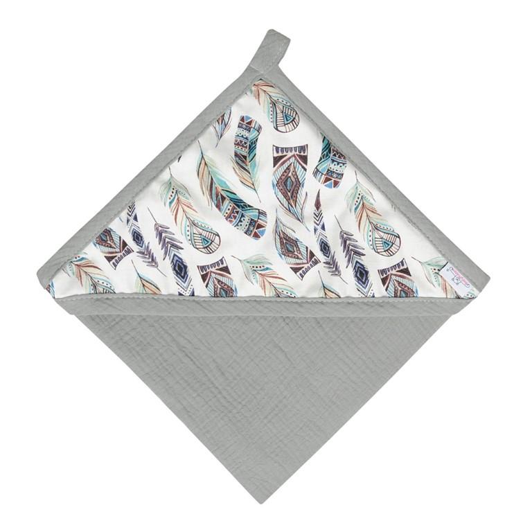Muslin design bath towel, size 85x85