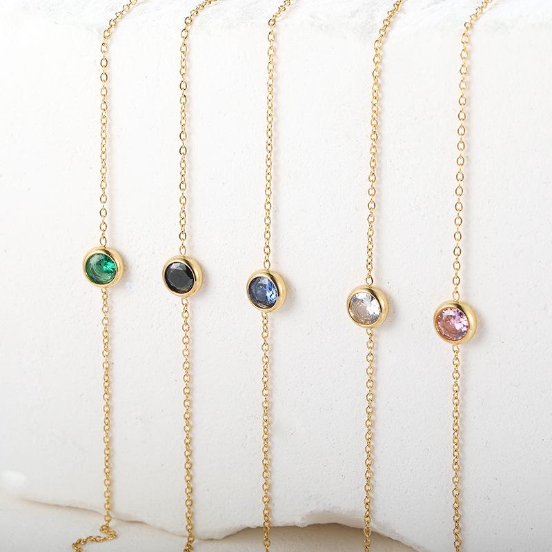 Multicolor Cubic Zirconia Thin Bracelet For Women Fashion Diamond Accent Shining Ins Jewelry