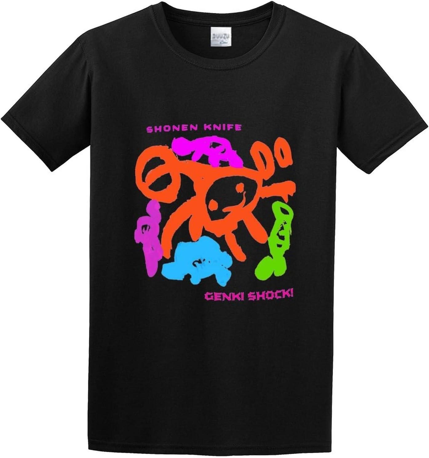 Shonen Knife Genki Shock Men s Black T-Shirt Unisex Tee Top XXXXXL чёрный