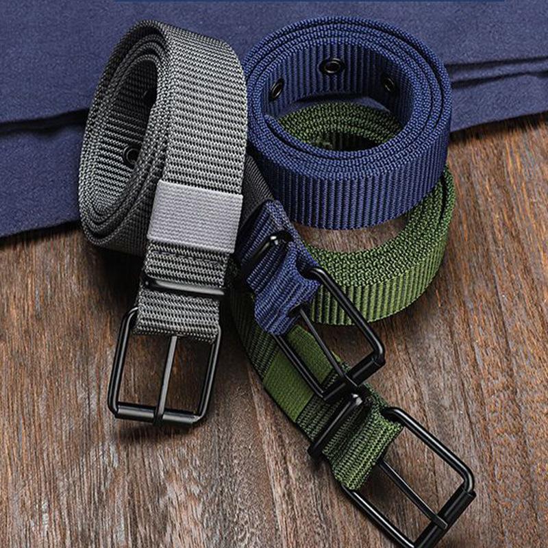 Men'S Nylon Braided Belt Student Outdoor Sports Casual Canvas Belt Military Training Breathable Belt