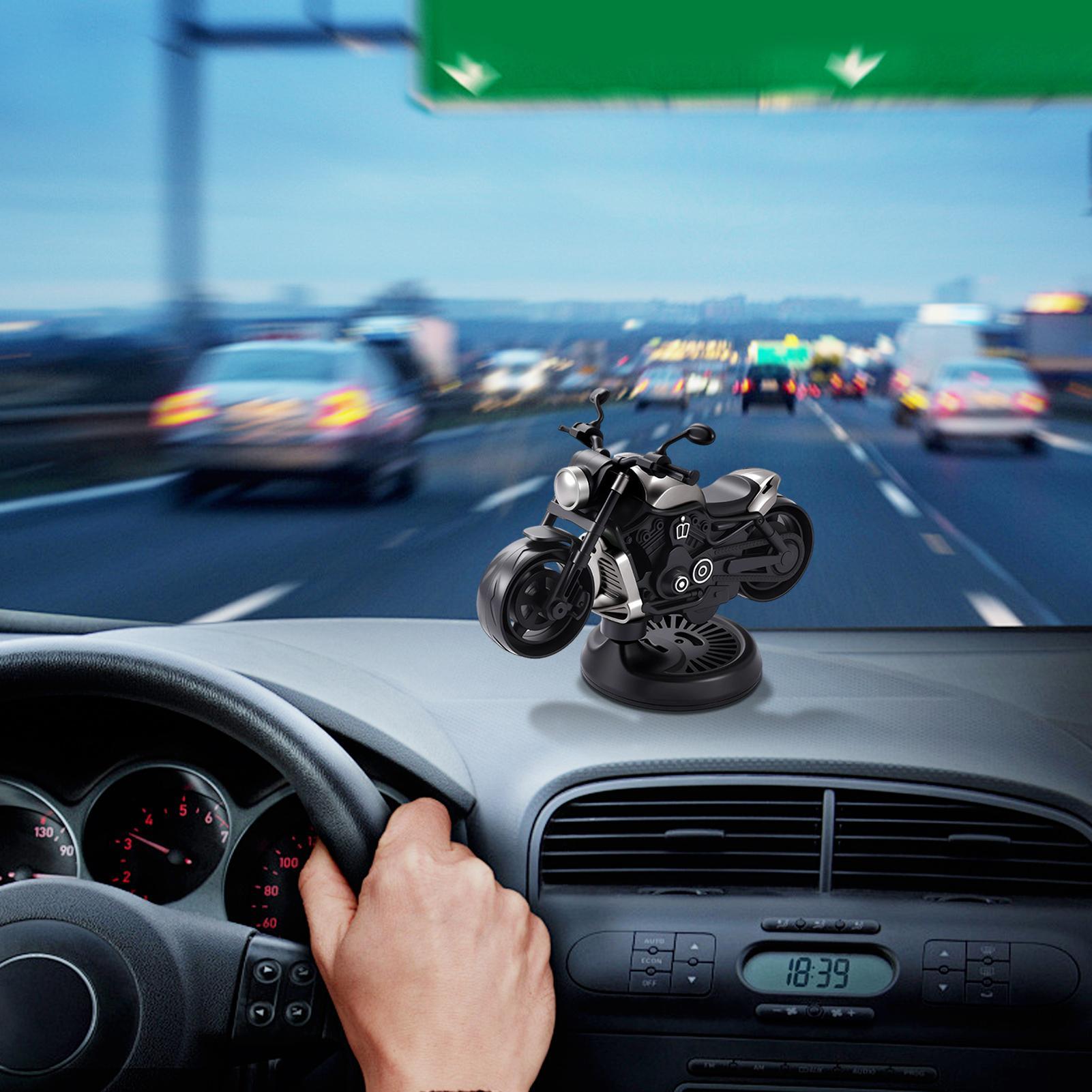 Car Scent Rotating Aromatherapy Diffuser Motorcycle Shape Odor Eliminator For Car For Men Women Truck SUV Interior Dashboard