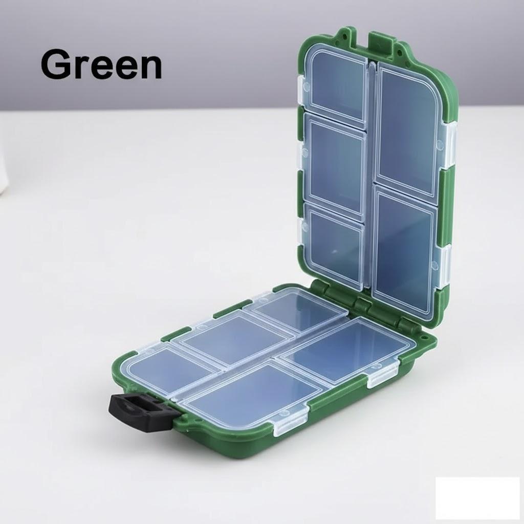 Multifunctional 10 Compartment Mini Fishing Tackle Box Spoon Hook Bait Storage Fishing Accessories Gear Box