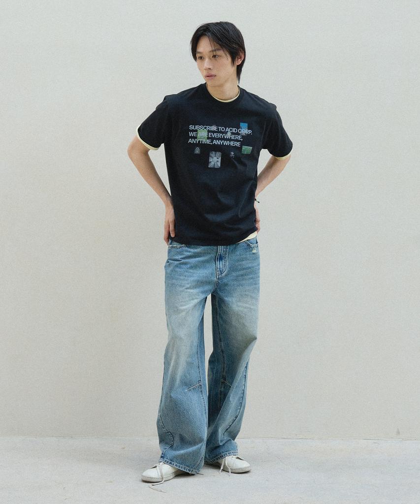 SLOWACID Photodump Short Sleeve T-Shirt [Black]