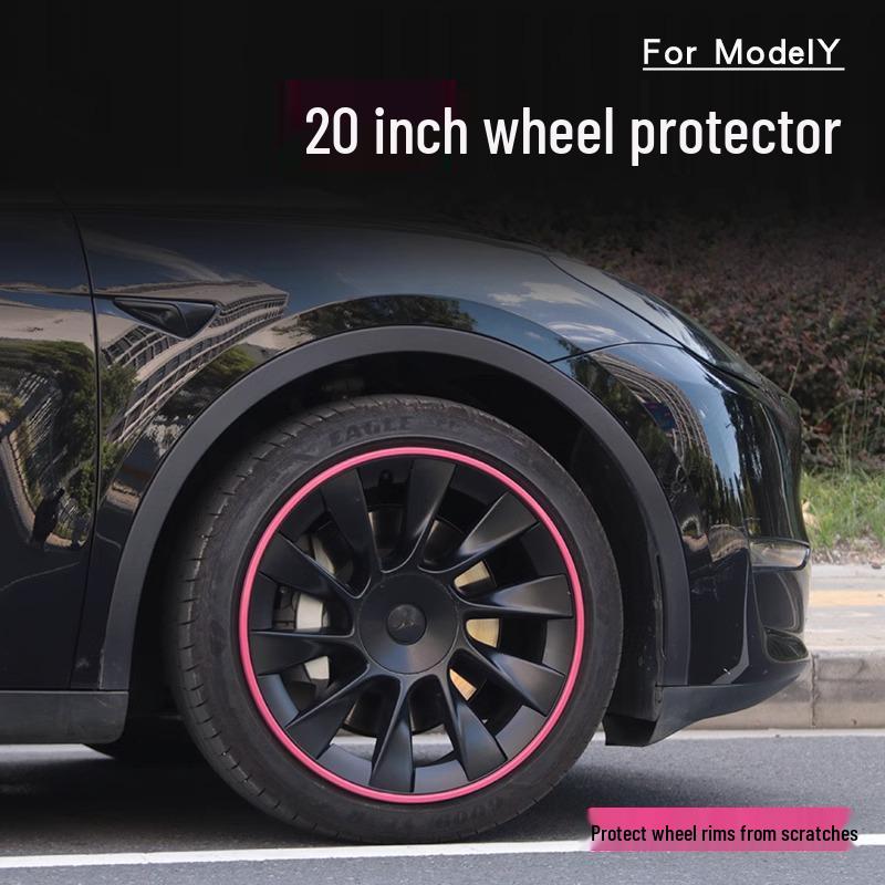 20-inch Wheel Hub Protector for Tesla Model Y - Anti-Scratch Exterior Accessory