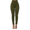 Women Skinny Trousers Slim Fit Solid Color Pants Cotton Blend High Waist Casual Trousers for Office Street Party Dating