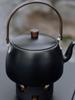 Aluminum Alloy Wood Handle Camping Teapot – Portable Kettle for Boiling Water, Tea, and Coffee