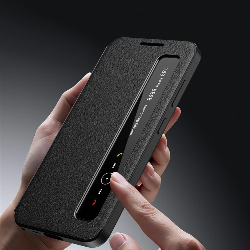 Custodia per Samsung Galaxy S26 Ultra, Finestra Smart View in Pelle, nera