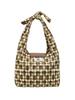 Longchamp Borsa Tote in Tessuto Le Pliage con Chiusura a Bottone Stampata Media da Donna Verde Carciofo 10303HGGM04