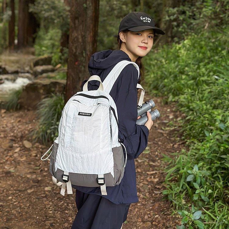 Schoolbag Ins Niche Lightweight Junior High School High School College Students Men and Women Backpack Sports Outdoor Mountaineering Travel Backpack