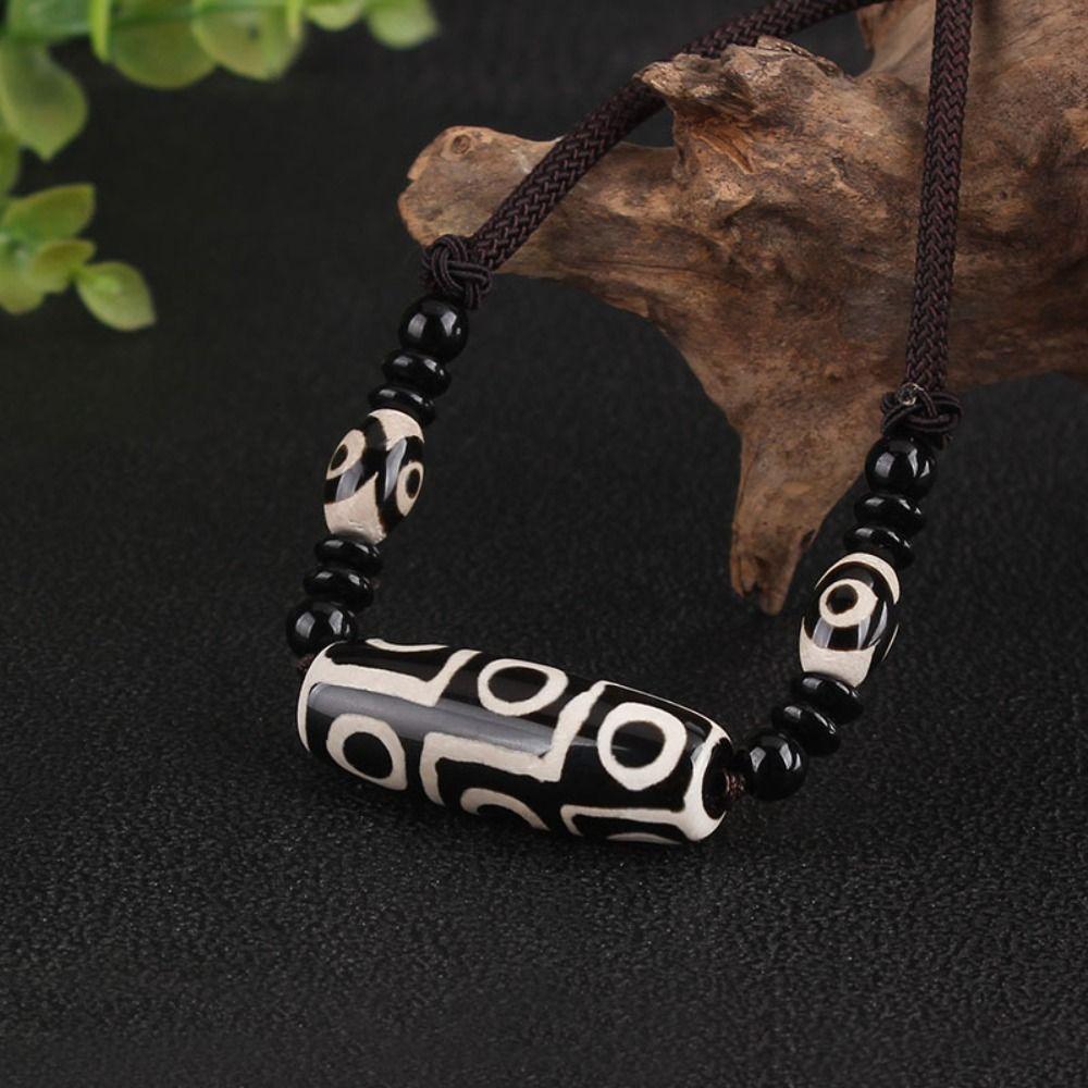 Boho Party Handmade Lucky Gift Buddhist Mala Wood Bead Nepal Necklace Pendant Necklace