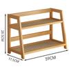 Desktop Rattan Wooden Storage Shelf For Kitchen Organizer Display Rack Spice Rack For Countertop Makeup Organizer