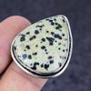 Dalmation Jasper Gemstone Handmade 925 Sterling Silver Ring Size 8.5 C2s58