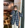 New Woolen Blazer Women's Plaid Korean Style Loose Design Autumn and Winter Padded Thickened Coat