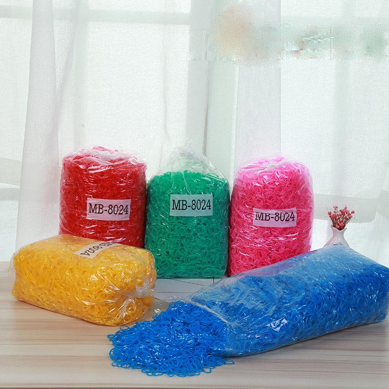 2000pcs/lot Children Transparent Hair Rubber Bands for Bracelets Baby Elastic Small Hair Tie Gum Kids Hair Beads Hair Accessorie