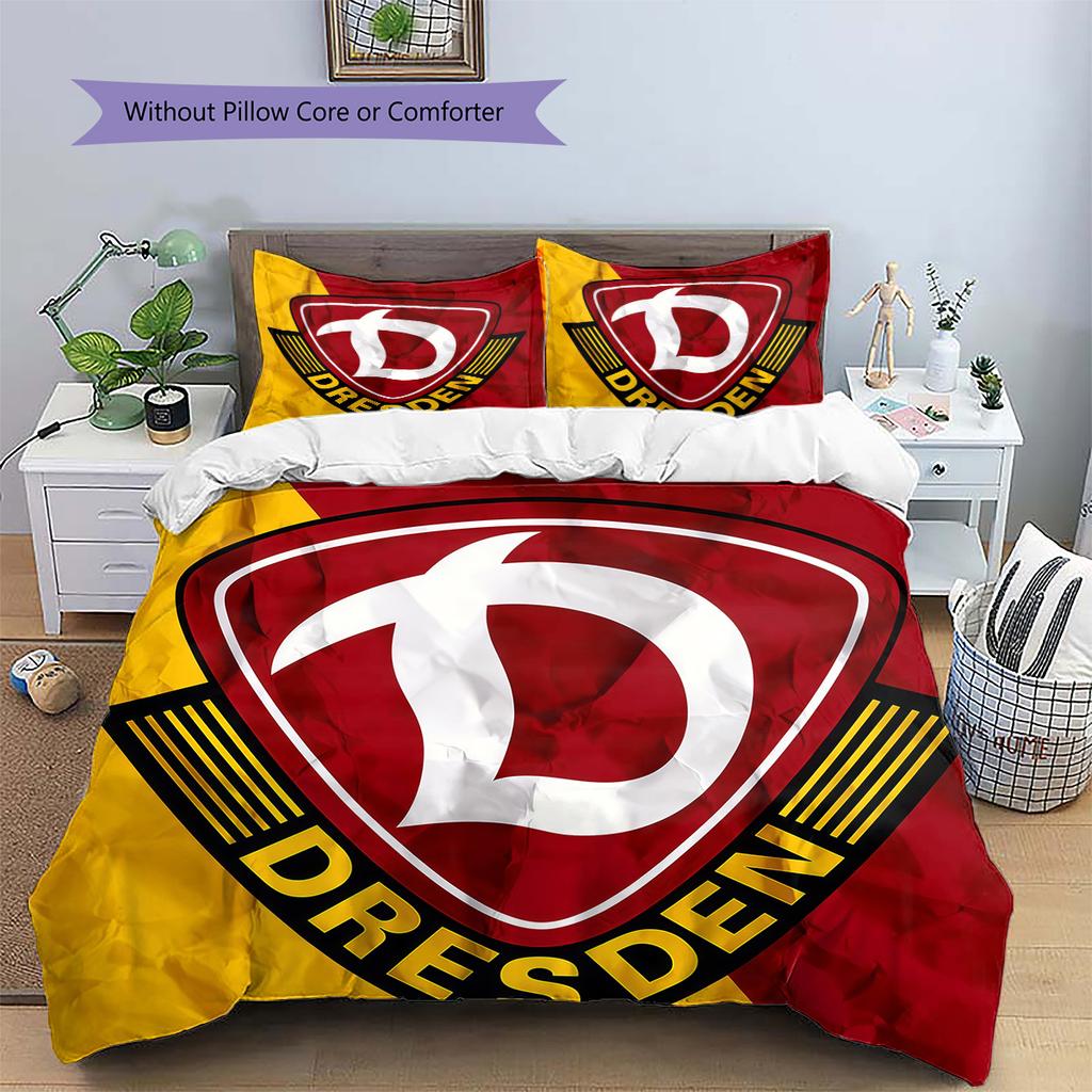 Dynamo Dresden Pattern Bedding Quilt Set Home Decoration Gift (1 * Duvet Cover + 2 * Pillowcase Without Core)