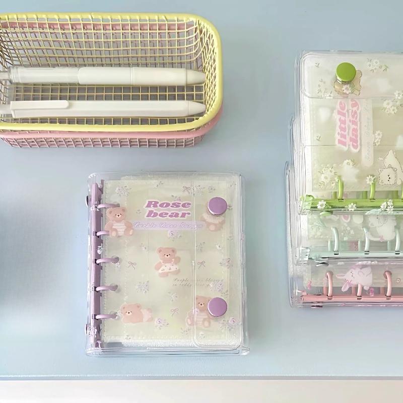 M5 Transparent Cover Photo Album Cute Kitten and Dog PVC Photocard Binder 3 Inch Card Collection Book for Kpop Idol Card INS