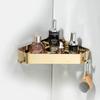 Brushed Gold Bathroom Storage Holder Wall Mounted Corner Shelf SUS304 Bathroom Shelf Black Bath Shampoo Holder  Corner Shelf