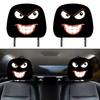 Festive Car Interior Decoration Headrest Covers Playful Halloween Graphics Comfort Fit Polyester Fabric Driver Gift 2pcs