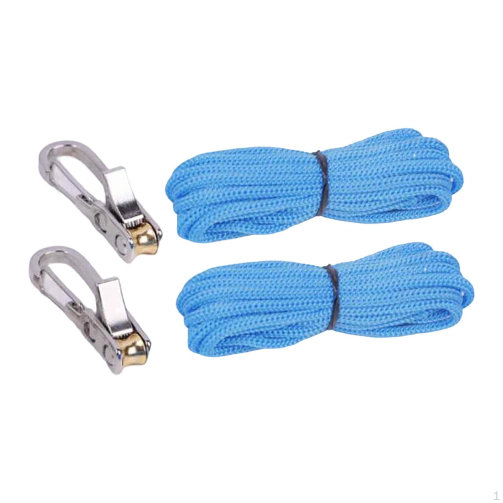 

Rope Tensioner Including Paracord Pulley Strain Relief with Alloy Brass And Polyester 2 Hooks