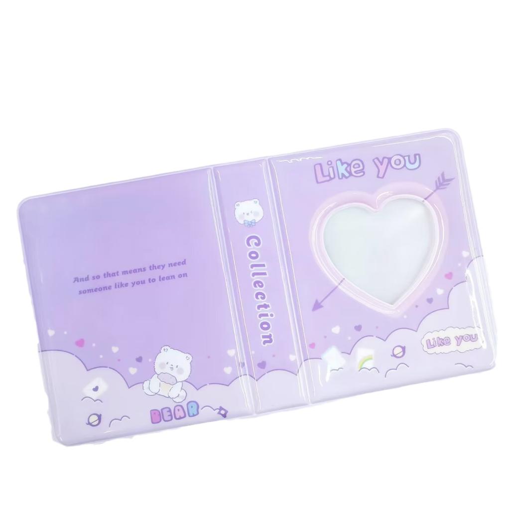 Cute 3inch Photocard Binder Kpop Photocard Holder  Love Heart Hollow Album for Photographs Poca Packaging