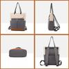 Welltude Leichter Damen-Tote-Rucksack für Pendeln und Schule, Großes Fassungsvermögen, Wasserabweisend, Reißverschluss-Design, Mehrere Fächer (Schwarz)