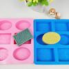Silicone Soap Mold, 6 Cavities Soap Making Mould Mixed Patterns Hand Craft Molds for DIY Handmade Soap Great Gift
