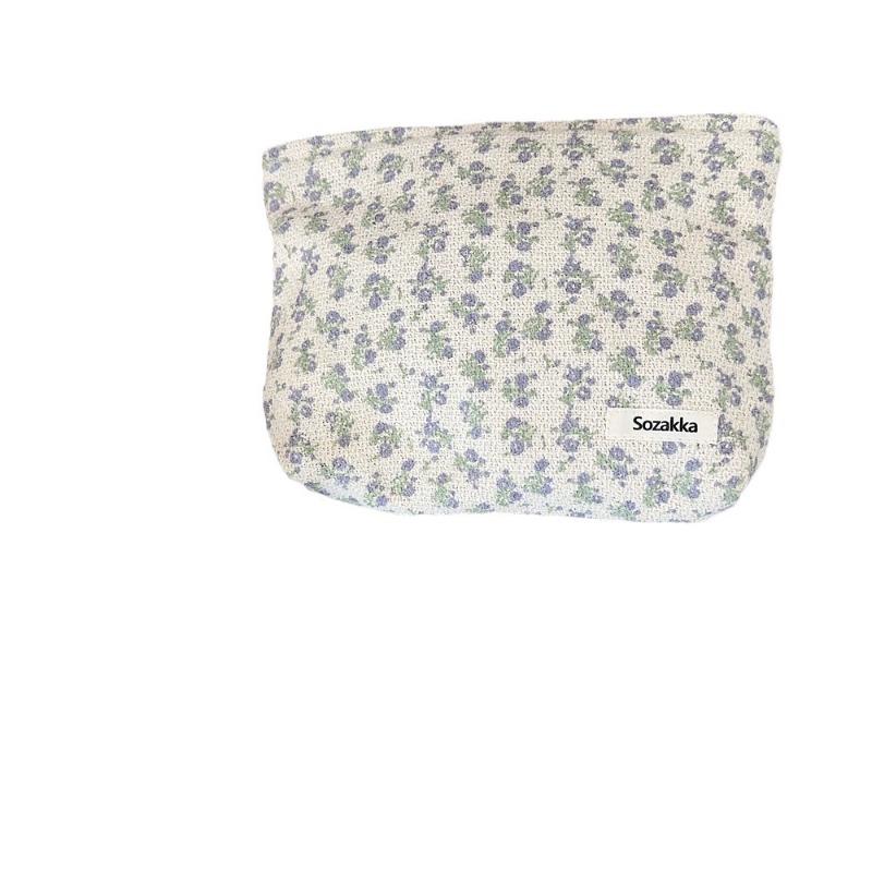 4 Broken Flower Canvas Bag Texture Cotton and Linen Large Capacity Shoulder Handbag Leisure Student Shopping Bag