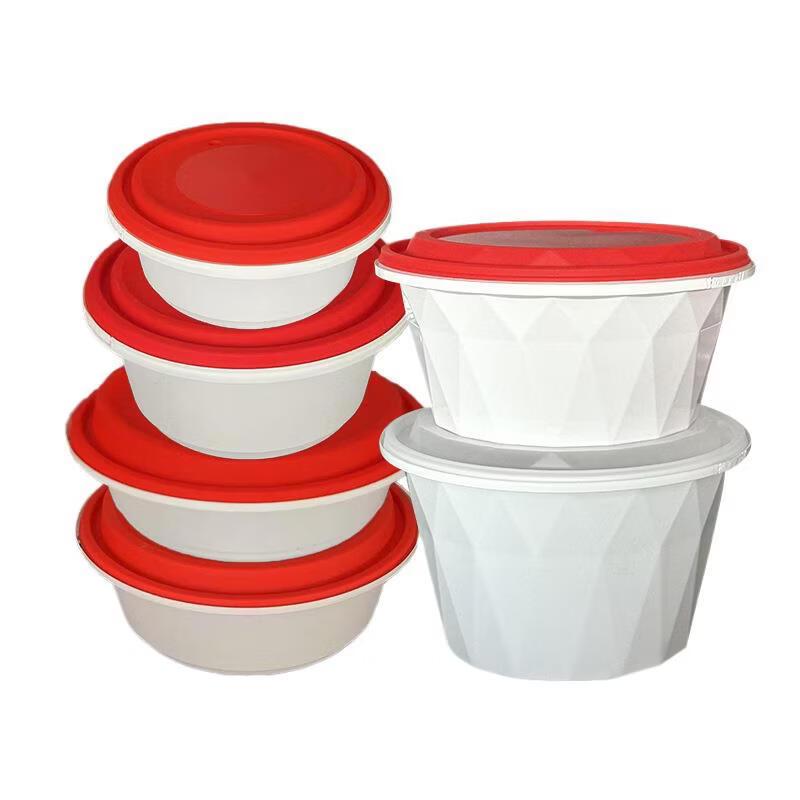 Handun Disposable Round Takeaway Container with Locking Lid