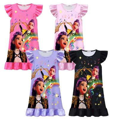 New Witch Hunt Group Printed Costume Medium University Boy Feifei Sleeve Ruffled Nightdress