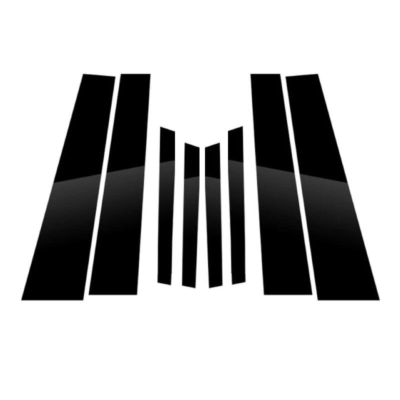 Kohlefaser-Autofenster-Türsäule, BC-Säulenpfosten-Abdeckung, passend für Peugeot 2008 2014 – Spiegeleffekt, PC