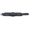 Watch Bracelet - MY-MONTRE - Smooth Military Leather - 20mm Widened 34mm - Black - Silver Buckle