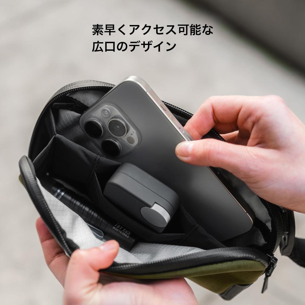 ALPAKA Flight Pouch Compact Travel Bag (0.3L) - Holds Smartphone and Passport - Men's Travel Pouch - Main Compartment with YKK Zipper - Back Pocket wi