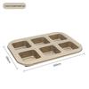 Deou Xingguang Non-stick 6-Cavity Square Bread Mold