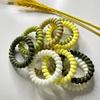 9Pcs Candy Farbe Anti-fallen Enge Haar Gummi Gummi Telefon Spirale Elastische Haar Scrunchy Haar Zubehör