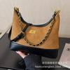 Vintage Niche Suede Rhombus Chain Underarm Bag 2025 Women's Autumn New Shoulder Bag Popular Messenger Bag