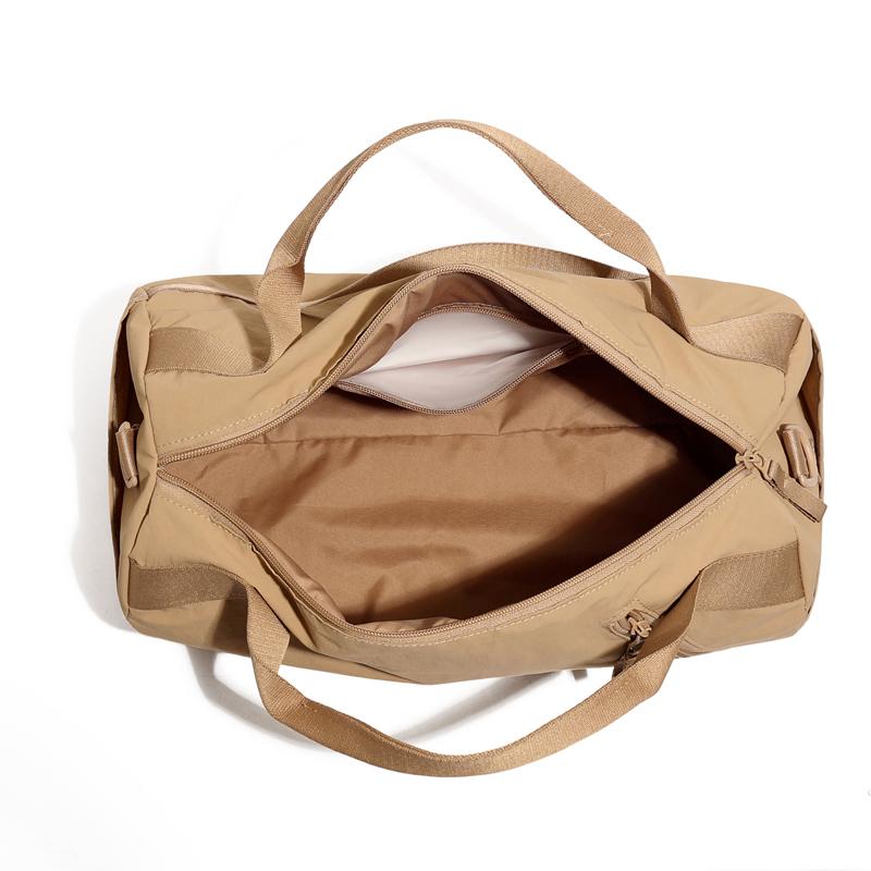 Solid Color Cylinder Travel Bag Portable Sports Fitness Bag Crossbody Bag