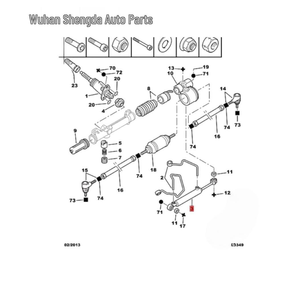 Κύλινδρος Τιμονιού για Citroën Picasso 2001-2009 (Μοντέλο N68)