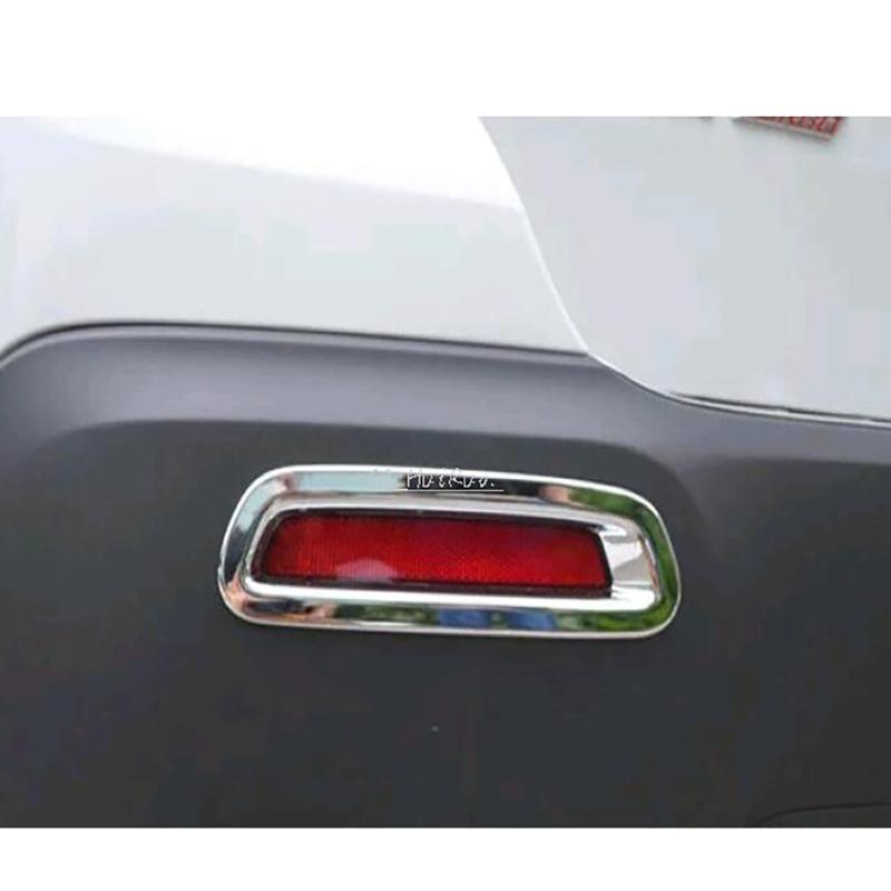 ABS Chrom Rückseite Heck Nebelscheinwerfer Lampe Abdeckung Zierleiste Für Chevrolet TRAX TRACKER 2013 2014 2015 Rückseite Nebelscheinwerfer Lampe Abdeckung Nebellicht 2 STÜCK