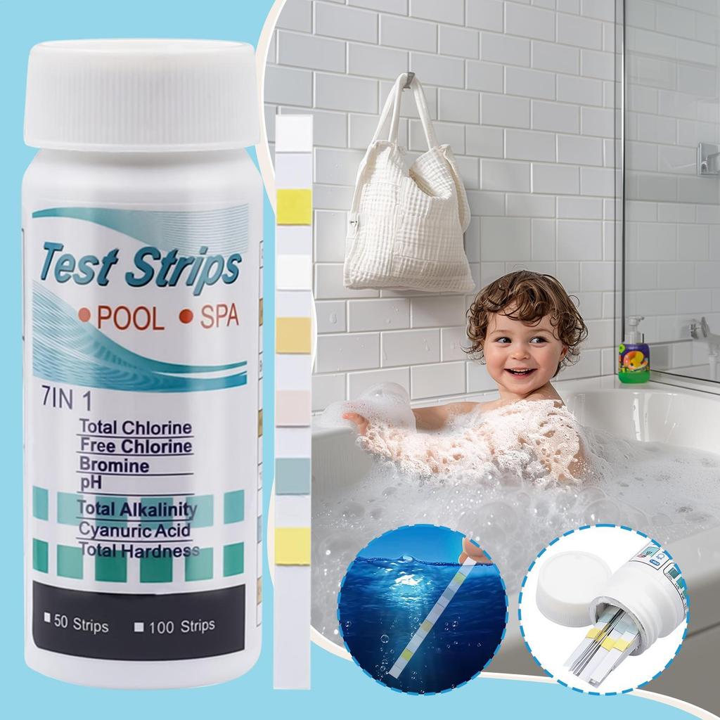100pcs/set Accurate Pool Test Strips Aquarium Testing Kit Long Lasting Multifunctional Quick Results Testing Paper Set For Pool