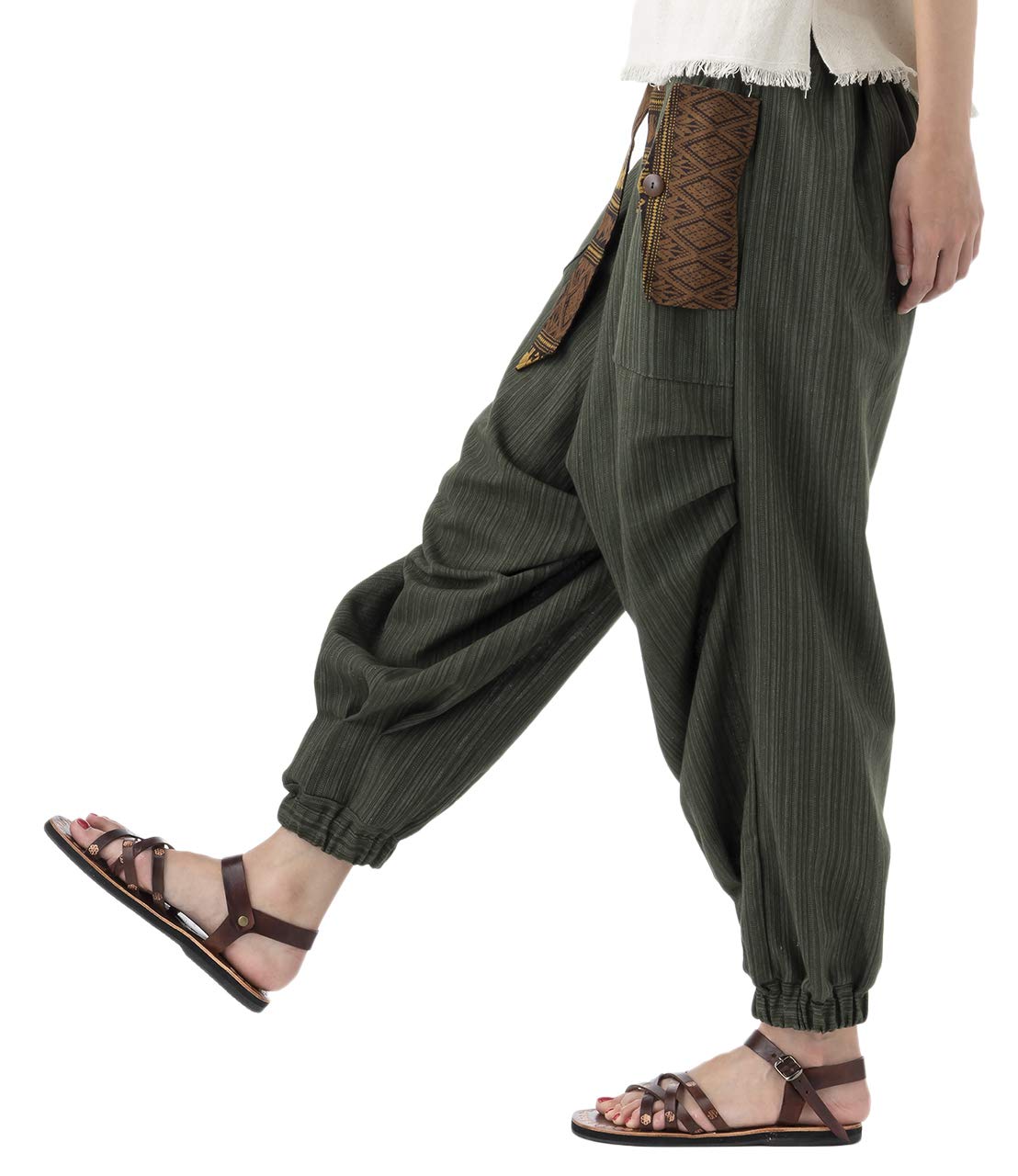 

Ethnic Cotton Easy Sarouel Elastic Thai Moss Green [Captain K] Pants, Waist-switched Pants, Women s, Waist, Pants,