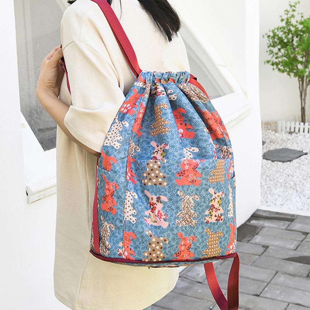 Drawstring Foldable Large Capacity Dry-wet Separation Travel Sport Backpack, Lightweight Gym Bag Women