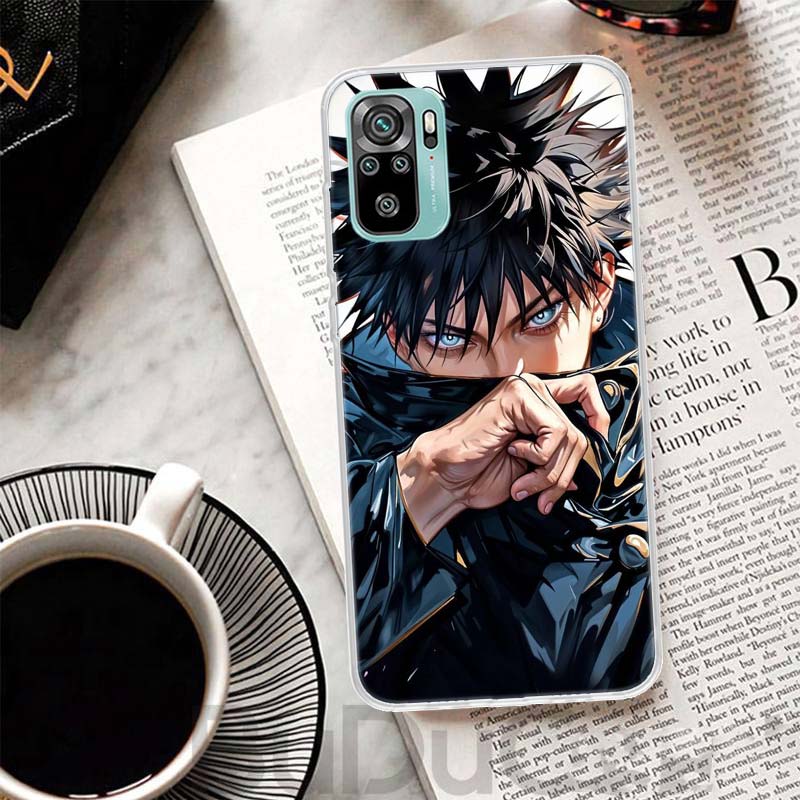 Kaisen J-Jujutsu Fushiguro Megumi Cover For Xiaomi Redmi Note 14 13 12S 12 11 Pro Plus Phone Case 11S 10S 10 11E 11T + 9S 9 Prin