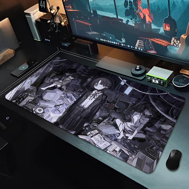 Anime Mauspads Gamer Computerzubehör Schreibtischunterlage x Serial Experiments Lain Gaming Büro Mauspads XXL Großer PC Teppich